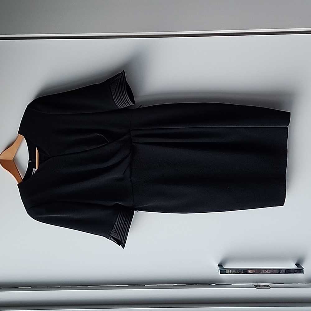 Milli Drape Pleated Midi Little Black Party Dress